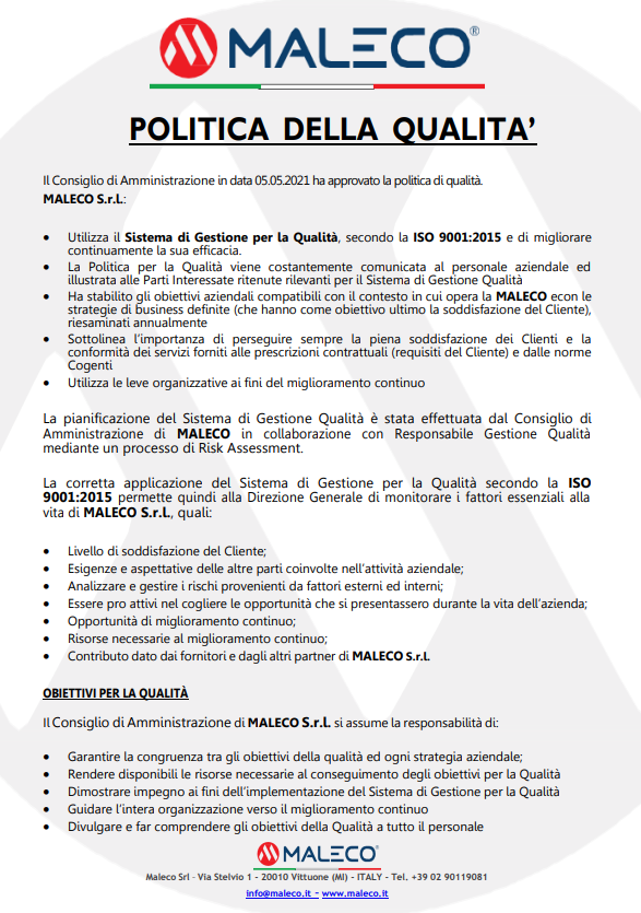 maleco-policy-of-quality