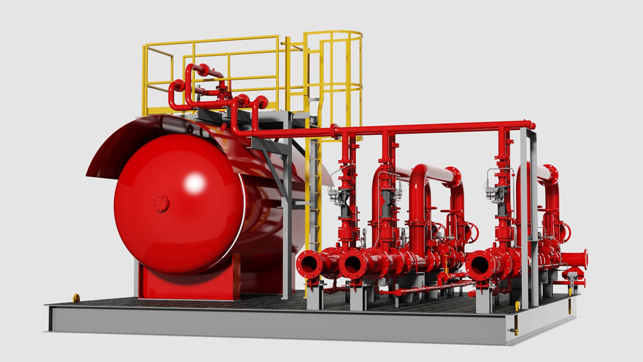 water_foam_skid_fire_protection_system